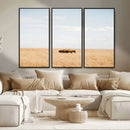 Bison Grassland Wall Art – Framed Minimal Nature Canvas by MyGreatCanvas | Canvas Wall Art Prints | Photo Prints & Wall Decor