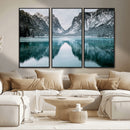Mountain Lake Wall Art Canvas Print – Framed Toblacher See