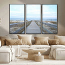 Beach Boardwalk Wall Art Canvas Print – Framed Coastal