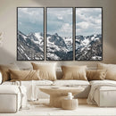 Snowy Peaks Wall Art Canvas Print – Alpine Wilderness