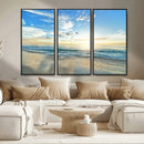 Minimalist Seaside Wall Art Canvas Print – Morning Glow