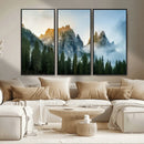 Wilderness Wall Art Canvas Print – Misty Forest Nature