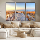 Ocean Sunset Wall Art Canvas Print – Nautical Beach