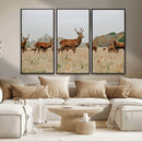 Rustic Deer Wall Art Canvas Print – Autumn Forest Woodland