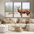 Rustic Deer Wall Art Canvas Print – Forest Woodland Stag