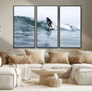 Surfer on Wave Wall Art Canvas Print – Framed Ocean by MyGreatCanvas | Canvas Wall Art Prints | Photo Prints & Wall Decor