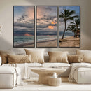 Tropical Storm Wall Art Canvas Print – Framed Moody Beach by MyGreatCanvas | Canvas Wall Art Prints | Photo Prints & Wall Decor