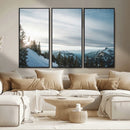 Snowy Mountains Wall Art Canvas Print – Framed Alpine by MyGreatCanvas | Canvas Wall Art Prints | Photo Prints & Wall Decor