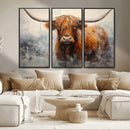 Scottish Highland Wall Art Canvas Print, Framed Longhorn Art by MyGreatCanvas | Canvas Wall Art Prints | Photo Prints & Wall Decor
