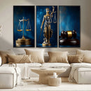 Lady Justice Wall Art Canvas Print – Elegant Gold Legal by MyGreatCanvas | Canvas Wall Art Prints | Photo Prints & Wall Decor
