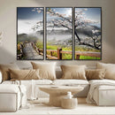 Sakura Cherry Blossom Pathway Canvas Wall Art – Tranquil