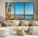 Scenic Beach Wall Art Canvas Print – Tall Palm Trees, Sandy by MyGreatCanvas | Canvas Wall Art Prints | Photo Prints & Wall Decor