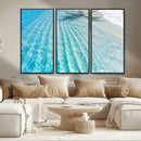 Crystal Clear Ocean Water Sunlit Reflections Palm Shadow Sandy Beach Tropical Wall Art for Home, Office Decor by MyGreatCanvas | Canvas Wall Art Prints | Photo Prints & Wall Decor