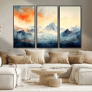 Warm Clouds Abstract Mountain Wall Art, Modern Landscape by MyGreatCanvas | Canvas Wall Art Prints | Photo Prints & Wall Decor