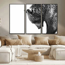 Black and White Grizzly 399 Bear Canvas Print Wall Art | by MyGreatCanvas | Canvas Wall Art Prints | Photo Prints & Wall Decor