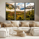 Half Dome Yosemite Canvas Wall Art – Majestic Triptych