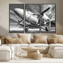 Vintage Airplane on Runway Canvas Print by MyGreatCanvas | Canvas Wall Art Prints | Photo Prints & Wall Decor