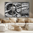 Vintage Antique Airplane Wall Art Canvas Print