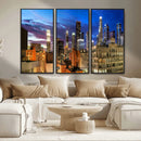 Los Angeles Night Wall Art Canvas Print