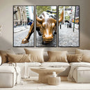 Charging Bull Wall Art Canvas Print