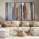 Vintage Wooden Weathered Ski's in Front of an Old Barn Wall by MyGreatCanvas | Canvas Wall Art Prints | Photo Prints & Wall Decor