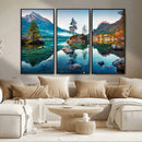 Crystal Clear Lake Wall Art | Mountains Wall Art Canvas | 3 by MyGreatCanvas | Canvas Wall Art Prints | Photo Prints & Wall Decor