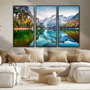 Spectacular autumn view of Braies Lake Wall Art Canvas Print by MyGreatCanvas | Canvas Wall Art Prints | Photo Prints & Wall Decor