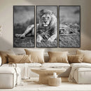 King Forest Lion Wall Art Canvas Print – Framed Majestic by MyGreatCanvas | Canvas Wall Art Prints | Photo Prints & Wall Decor
