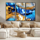 Blue Orange Marble Fluid Effect Canvas Wall Art Print by MyGreatCanvas | Canvas Wall Art Prints | Photo Prints & Wall Decor