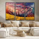 Mountain and Daylight Red Sunset Wall Art Canvas Print by MyGreatCanvas | Canvas Wall Art Prints | Photo Prints & Wall Decor