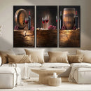 Wine and Barrels Wall Art Canvas Print by MyGreatCanvas | Canvas Wall Art Prints | Photo Prints & Wall Decor