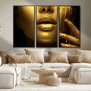Gold and Women Wall Art Canvas Print by MyGreatCanvas | Canvas Wall Art Prints | Photo Prints & Wall Decor