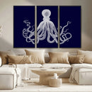 Blue Octopus Wall Art Canvas Print by MyGreatCanvas | Canvas Wall Art Prints | Photo Prints & Wall Decor
