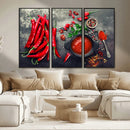 Red Pepper Kitchen and Restaurant Wall Wall Art, Red Pepper by MyGreatCanvas | Canvas Wall Art Prints | Photo Prints & Wall Decor