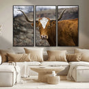 Framed Big Cow Animal Wall Art Canvas Print by MyGreatCanvas | Canvas Wall Art Prints | Photo Prints & Wall Decor