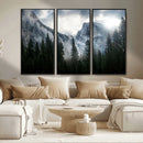 Wall Art Foggy Forest Landscape Canvas Print