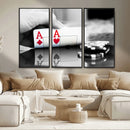Aces Poker Art Poker Game Wall Art Canvas Print