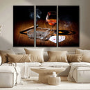 Whiskey Cigar Wall Art Canvas Print Kitchen Wall