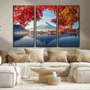 Mount Fuji Canvas Wall Art Japan Autumn Mountain Canvas