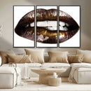 Close Up Lips Wall Art Canvas Print
