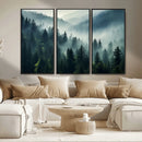 Captivating Misty Forest Wall Art Premium Canvas Print a by MyGreatCanvas | Canvas Wall Art Prints | Photo Prints & Wall Decor