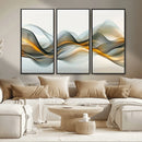 Abstract Wave Canvas Wall Art – Fluid Contemporary Elegance