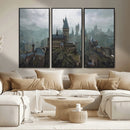 Disney Castle Wall Art Canvas Print, Living Kids Home Room