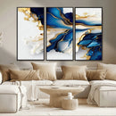 Gold Marble Art - Abstract Geode Gold And Blue Marble Shape