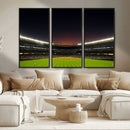 Yankee Stadium Night Game Triple Canvas, Yankee Stadium