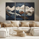 Mountain Wall Art – Modern Geometric Landscape Canvas Print,