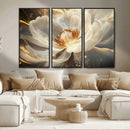 Gold Floral Wall Art Canvas Print, Framed Modern Flower Art by MyGreatCanvas | Canvas Wall Art Prints | Photo Prints & Wall Decor