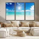 Blue Ocean Wall Art Canvas Print - Tranquil Ocean Paradise