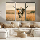 Texas Cow Wall Art Canvas Print for Farm House Wall Decor, by MyGreatCanvas | Canvas Wall Art Prints | Photo Prints & Wall Decor