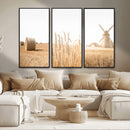Vintage Farmhouse Triptych Wall Art – Giclée Canvas